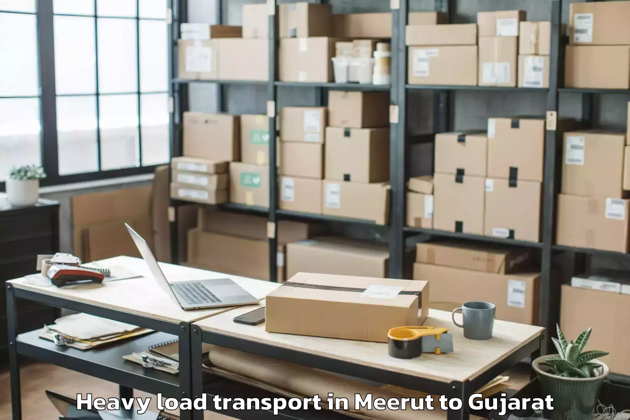 Affordable Meerut to Gadhada Heavy Load Transport